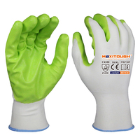 Gants de travail imperméables MaxiTough EN388 4122X en polyester lisse enduit, calibre 13, pour le jardinage et la construction