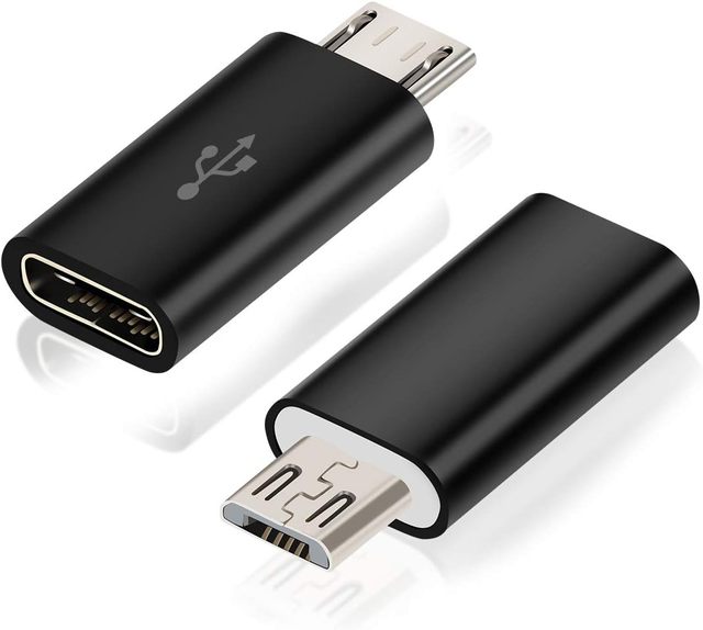 AMPLEC USB C Adapter Micro USB to Type C Female to Micro USB Male Convert Connector