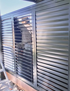 BOCHARM Horizontal China Farmhouse Exterior Venetian Louver Aluminum Alloy <strong>Blind</strong> With Air Ventilation - Product Image 4