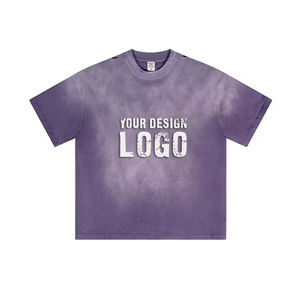 Camiseta de Hombre con Estampado Personalizado de Estilo Hip Hop Urbano, Color Degradado, Hombros Caídos, Manga Corta, Informal - Product Image 5