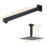 Robinet de Douche Dissimulé Bidirectionnel Style Nordique Minimaliste en Laiton Noir pour Hôtels Contemporains – Garantie 5 Ans