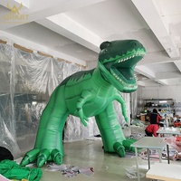 Arche gonflable géante publicitaire en forme de dinosaure, installation facile, arche animale gonflable pour activité thématique en plein air