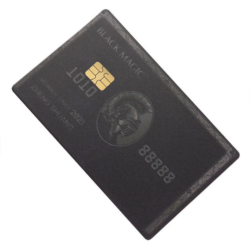 Kartu pengiriman kosong nfc logam kustom kartu visa Metal dengan chip kartu kredit logam bisnis baja tahan karat kosong