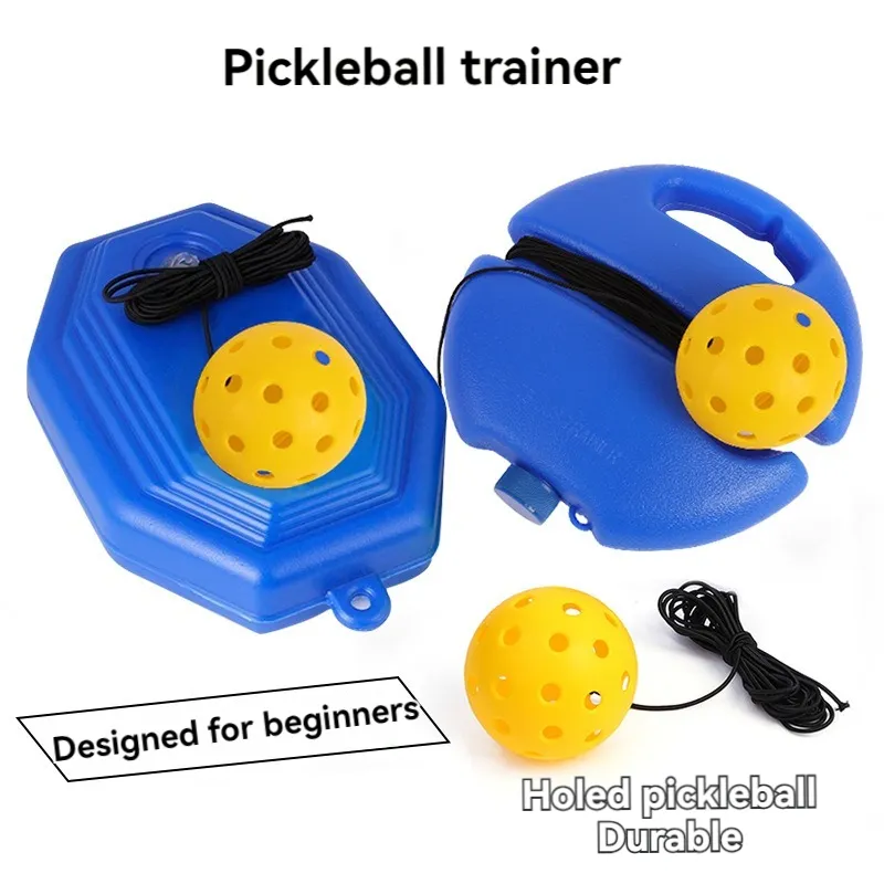 Nuovo design sport all'aria aperta pickleball dispositivo di pratica da solo pickleball rebound trainer 74mm palla esercizio con corda