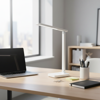 Lampe de bureau LED réglable pour la maison, le bureau, l'étude, protection des yeux, lumière de lecture, 3 modes, gradation tactile, lampe de table moderne pliable