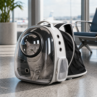 Sac à dos portable en PVC avec fermeture éclair pour chien et chat, grande capacité, design capsule spatiale, transporteur pour animaux de compagnie 7 kg