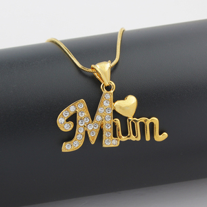 FS 매력 인기 엄마 펜던트 18K 골드 도금 빈티지 황동 개인화 된 유행 구리 보석 핫 세일 선물 - Product Image 4