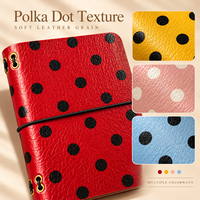 Carnet en cuir PU à pois, journal personnalisé, couverture à motifs, papeterie à marque privée, cadeaux de boutique en gros