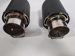 Ujung knalpot serat karbon, Aksesori pipa knalpot baru Universal 76mm Rolled - Product Image 2