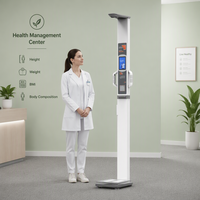 Balance à ultrasons LEKA Medical de qualité supérieure en acier pour la mesure de la taille, du poids et de l'IMC, capacité de 200 kg, personnalisable OEM/ODM
