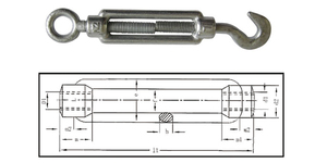 Vente directe usine – Tendeur de câble à vis à corps ouvert type <span class=keywords><strong>OC</strong></span>/OO/CC pour paniers de fleurs, dispositif de tension et de serrage - Product Image 2