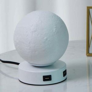Lámpara de Carga USB Creativa, Decoración de Dormitorio Infantil, Lámpara de Luna 3D, Lámpara de Noche de Escritorio - Product Image 4