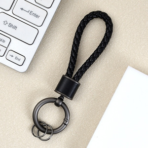 Llavero de Cuero Tejido a Mano Creativo, Colgante para Coche o Bolso, Regalo Conmemorativo Multicolor para Parejas, Venta al por Mayor de Llaveros - Product Image 4