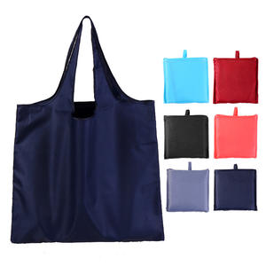 Fábrica de alta calidad, precio bajo, venta al por mayor, poliéster reutilizable respetuoso con el medio ambiente, diseños de colores personalizados, compras plegables - Product Image 4