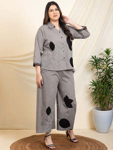 Women's Floral Ankle Length Shirt with <b>Trouser</b> Cord Set For Women Cotton Long Jumpsuits Western Dress for Women Stylish Design - Product Image 6