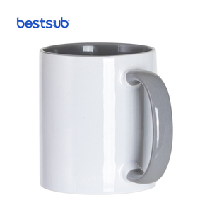 Vendita all'ingrosso spazi di sublimazione personalizzati in ceramica 11oz maniglia interna stampa foto tazza da caffè a colori - Product Image 4