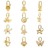 Hot Luxury Alloy Gold Plated Rhinestone Electronic Key Finder Cute Animal Flower Strawberry Handbag Charm Shiny Bag Pendant