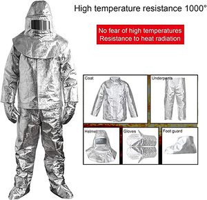 <span class=keywords><strong>Traje</strong></span> ignífugo <span class=keywords><strong>de</strong></span> 1000 grados resistente al calor, <span class=keywords><strong>traje</strong></span> <span class=keywords><strong>de</strong></span> aproximación al fuego <span class=keywords><strong>de</strong></span> papel <span class=keywords><strong>de</strong></span> aluminio - Product Image 4
