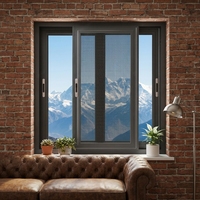 Fenêtre coulissante en alliage d'aluminium blanc équipée de verre trempé pour la décoration de la maison (chambre, cuisine, balcon et salle de bain)
