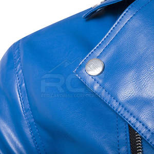 Chaqueta clásica de cuero genuino para hombre con cuello levantado y manga completa para exteriores y chaqueta de invierno de moda de invierno - Product Image 3