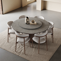 Ensemble de table à manger extensible en bois massif moderne, cadre en bois, table à manger en marbre de noyer