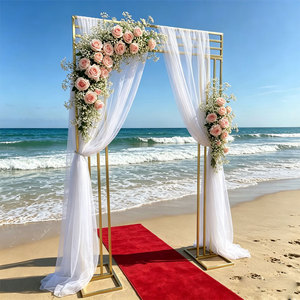 <span class=keywords><strong>Arche</strong></span> de mariage carrée en métal multifonctionnelle et détachable 2x1,2m pour la décoration florale et scénique - Product Image 4