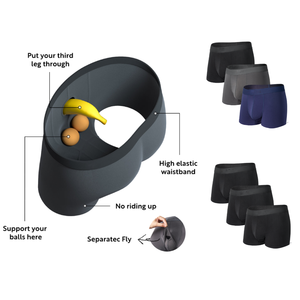 Boxers respirants en spandex pour hommes avec grande poche de maintien intégrée - Product Image 1