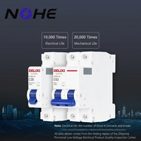 DELIXI 16 20 25 32 40 50 63 Amp 6KA MCB, Interruptor Automático Modular para Almacenes, Automatización Industrial, Controlador de Programación PLC