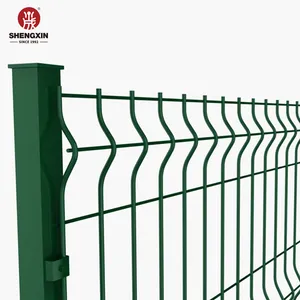 2022 Top Selling 3d Green Powder Coated Curved Welded Wire Mesh Fence