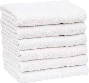 Serviettes en coton blanc classiques de luxe pour la maison et l'hôtel - Product Image 2