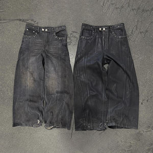 DiZNEW Hochwertige neue moderne Mode Jeans Hosen für Männer Baggy Black Custom Jeans mit Ketten - Product Image 1