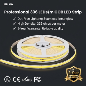 Wholesale 336LEDs/m COB LED <b>Strip</b> Light 12V 24V Flexible Dot-Free LED Light <b>Strip</b> with 3M Tape for Indoor Room Lighting - Product Image 3