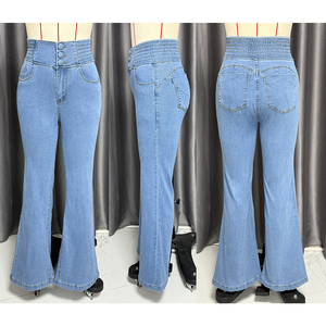 <span class=keywords><strong>Jeans</strong></span> da <span class=keywords><strong>Donna</strong></span> di <span class=keywords><strong>Alta</strong></span> Qualità del Produttore, Colore Nero, <span class=keywords><strong>Vita</strong></span> <span class=keywords><strong>Alta</strong></span> Elasticizzata, Stile Y2K Streetwear, Skinny, Denim, Pantaloni a Zampa - Product Image 3