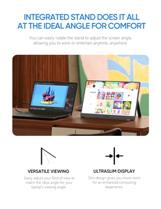 Arzopa z1fc Sliver màu xám 16.1 inch 1080p 144Hz 72% NTSC chơi game USB màn hình di động mở rộng cho máy tính xách tay di động màn hình di động - Product Image 5