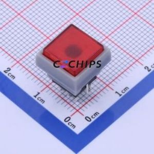 K6-6133D04-N1 Tactile Switch Through hole Component (THT) Switch 1.6N Through Hole 12.5mm 12.5mm - Product Image 1