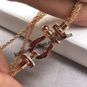 Classic Beaded Zircon Charm <b>Bracelet</b> Children's Men Women Rose Gold Plated Sterling Silver <b>Horseshoe</b> Chain Buckle Jewelry - Product Image 5