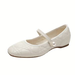 Zapatos de Tacón Bajo con Punta Cuadrada para Mujer, Estilo Mary Jane con Tiras, de Cuero, Tallas Grandes, para Primavera y Otoño - Product Image 6