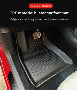 SONSANG Blisterปั้นพรมปูพื้นรถยนต์สําหรับTeslaรุ่น 3 2024 พรมรถAll Weather Teslaพรมปูพื้น - Product Image 3