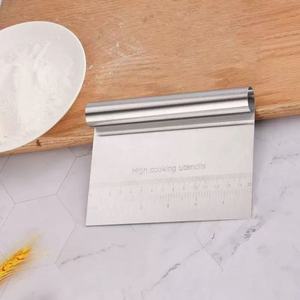 Stainless Steel Baking Scraper With Scale For Dough Cutting And Measuring 150X120mm <strong>Pastry</strong> Tool - Product Image 3