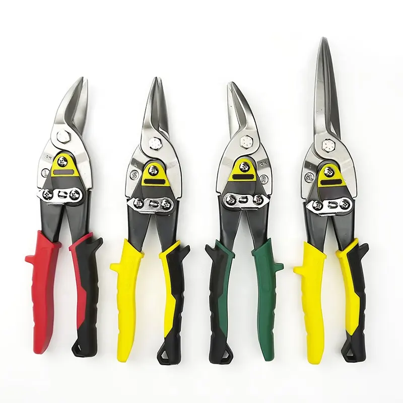 SOLUDE Industrial Grade High Quality Chrome Vanadium Aviation Tin Snips CR-V Iron Sheet Cutting Scissors