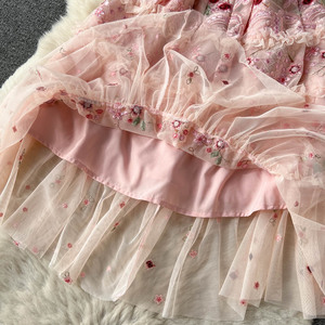 Abito da sera lungo di lusso in pizzo ricamato <span class=keywords><strong>a</strong></span> rete, elegante e raffinato - Product Image 5