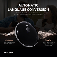 Machine de traduction vocale bidirectionnelle instantanée RK-C300 Android a actionné le dispositif d'interprète de 138 langues