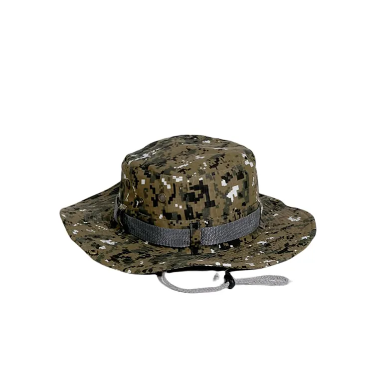 Large bord maille camo pêche randonnée camping jardin ferme camouflage été pêcheur sport seau chapeaux pour hommes