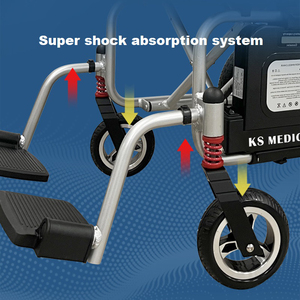 รถเข็นไฟฟ้าพับได้ KSM-506P สำหรับผู้พิการ โครงอะลูมิเนียมน้ำหนักเบา แบตเตอรี่ลิเธียมคู่ 6AH X2 - Product Image 2