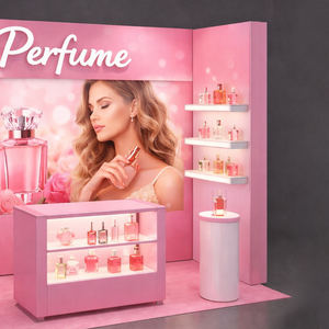 Stand <span class=keywords><strong>de</strong></span> Exhibición <span class=keywords><strong>de</strong></span> Belleza <span class=keywords><strong>de</strong></span> 10x10 pies, Portátil, con Vitrina para Perfumes, Fondo <span class=keywords><strong>de</strong></span> Tela con Iluminación, Diseño <span class=keywords><strong>de</strong></span> Stand para Exhibición <span class=keywords><strong>de</strong></span> Cosméticos - Product Image 4