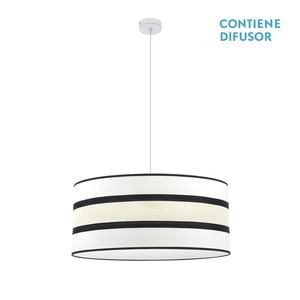 Lampe suspendue LED 3xe27, couleur blanc/beige, dimensions 60x60 cm, idéale pour la décoration intérieure et l'éclairage. - Product Image 1