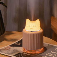 Mini humidificateur d'air mignon en forme de chaton avec fonction d'aromathérapie, garantie 1 an, diffuseur de bureau en plastique pour la maison, la voiture, l'hôtel YS