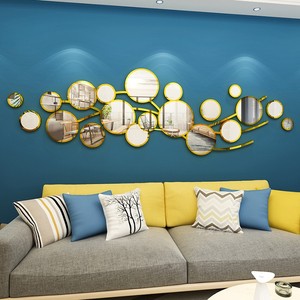 Phòng khách, phòng ngủ mới cưới, bố trí hiện đại và tối giản, tiền sảnh, nền sofa, dán tường Acrylic 3D nhân đôi - Product Image 3