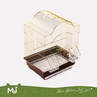 Cage d'élevage pliable plaquée or pour oiseaux, idéale pour perroquets et canaris - Vente en gros