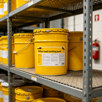 Peinture acrylique de marquage routier de haute qualité en vrac, séchage rapide, type pulvérisation à froid, revêtement liquide multicolore pour sols